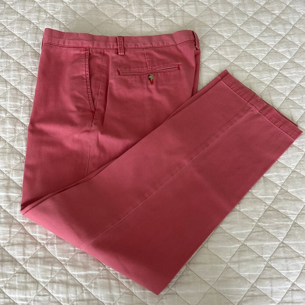 Men's Polo Chino Pants Red Size 34x30